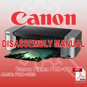 Canon Pixma Pro-100 Pro-100S Printer Printing Largre Photo Disassembly Manual