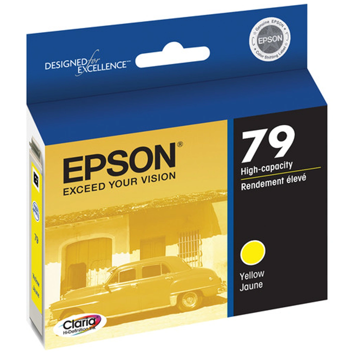 Epson 79 Yellow Ink Cartridge Box At Angle