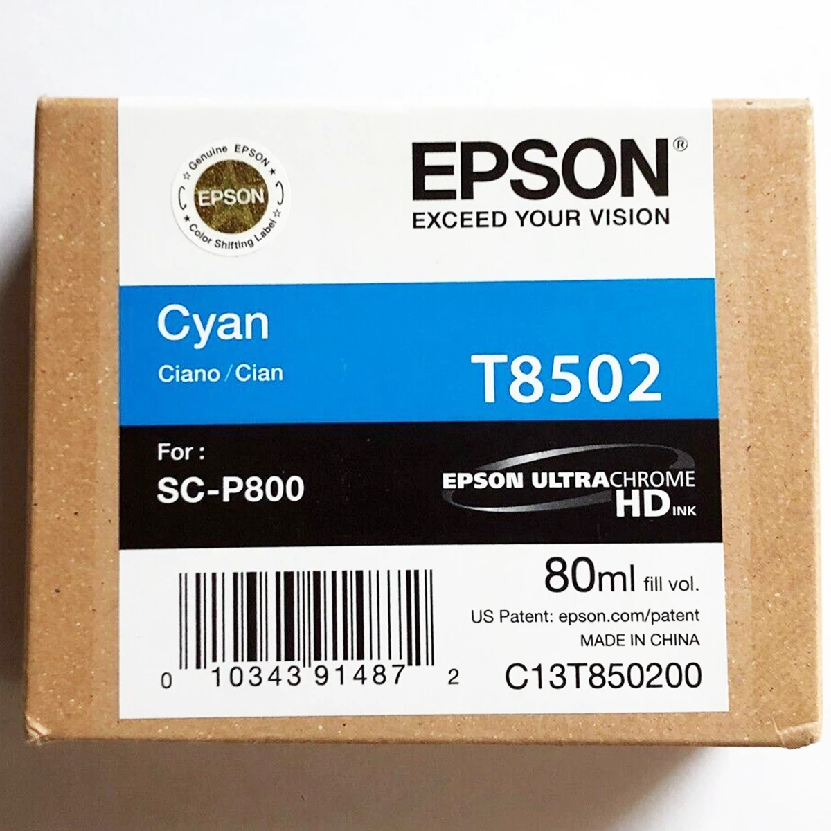 Epson P800 Printer T8502 Cyan Ink