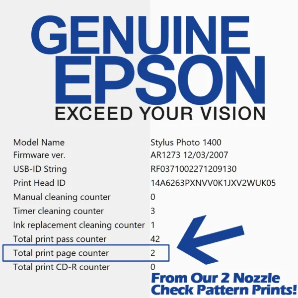 epson stylus photo 1400 total pages printed serial numbers upandprinting.com