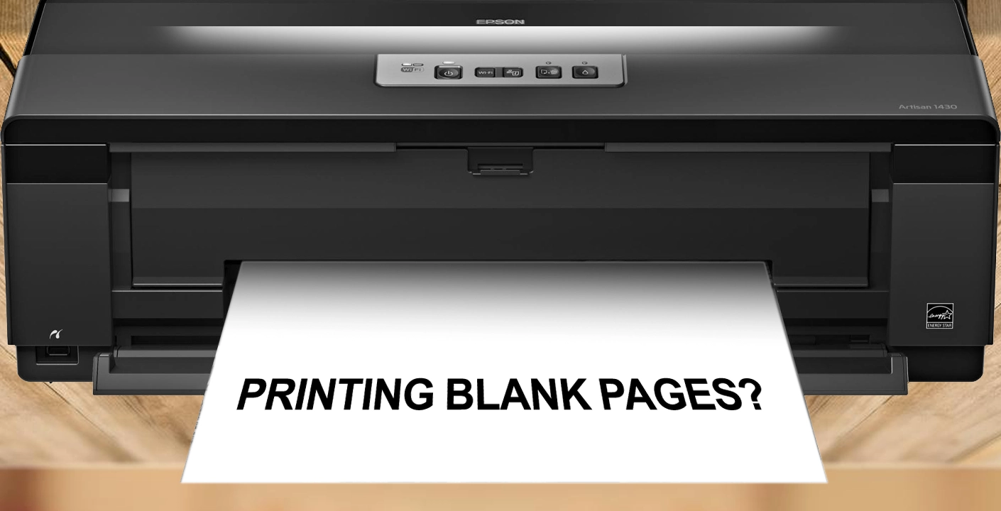 epson artisan stylus photo blank pages printed